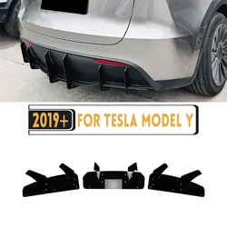 Car Rear Lip Tail Spoiler Protection Cover Rear Bumper  Lip Diffuser Spoiler Protection Plate Trim For Tesla Model Y 2019-2023+