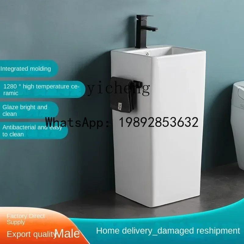 b9  Diamond-Shaped Pedestal Basin Triangle Wash Basin Whole Washbin Floor-Standing Washbasin