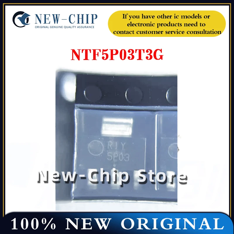 

5PCS-100PCS/LOT NTF5P03T3G Screen printing 5P03 SOT-223 field effect tube New original NTF5P03