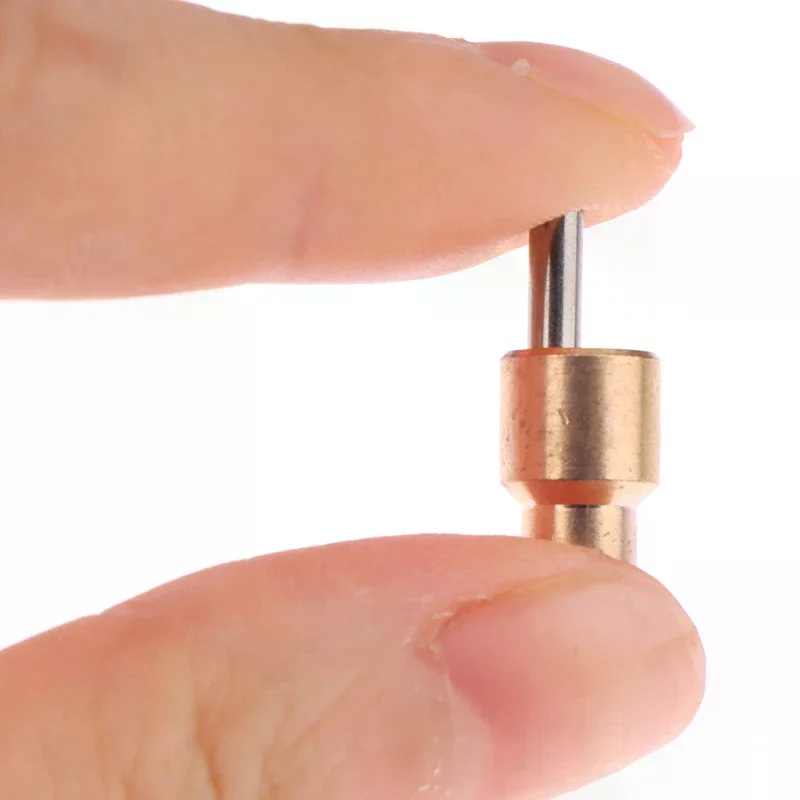 Cabeça de cobre para eixo da roda excêntrica, eixo da máquina de cortar cabelo, buraco 2.0mm, 1 peça