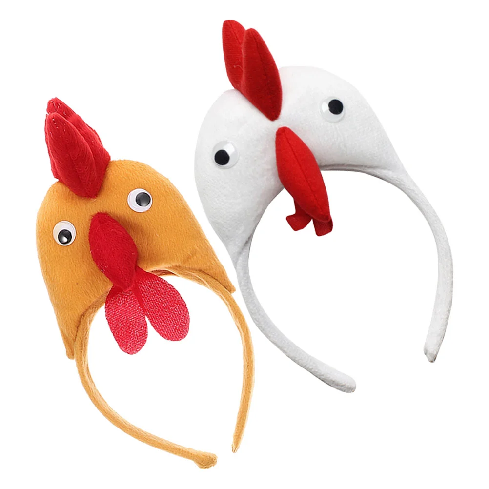 Party Dress Girls Fox Costume Rooster Chicken Accessories Three-dimensional Supplies Cloth Headband Hair Bands Baby Cosplay for