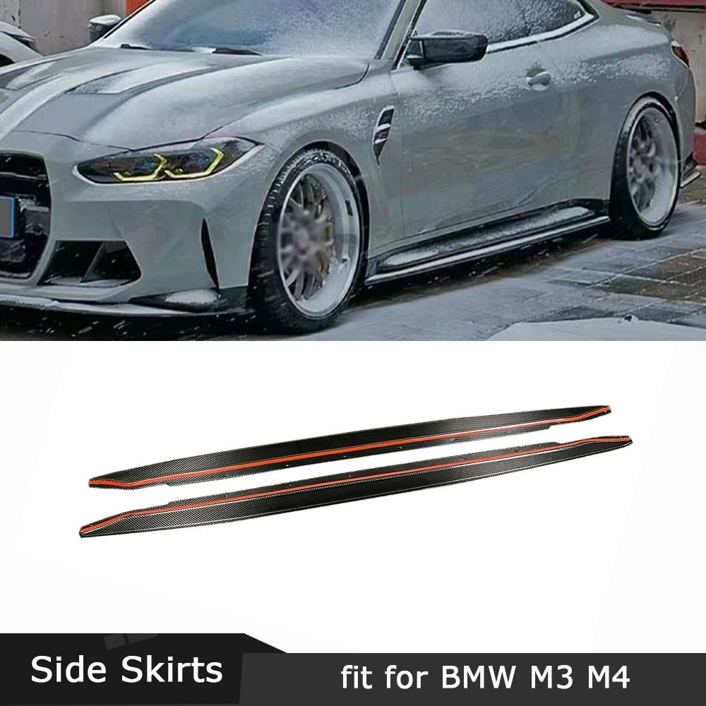 

For BMW G80 M3 G82 G83 M4 2021-2024 Dry Carbon Fiber Car Side Skirts Body Kits