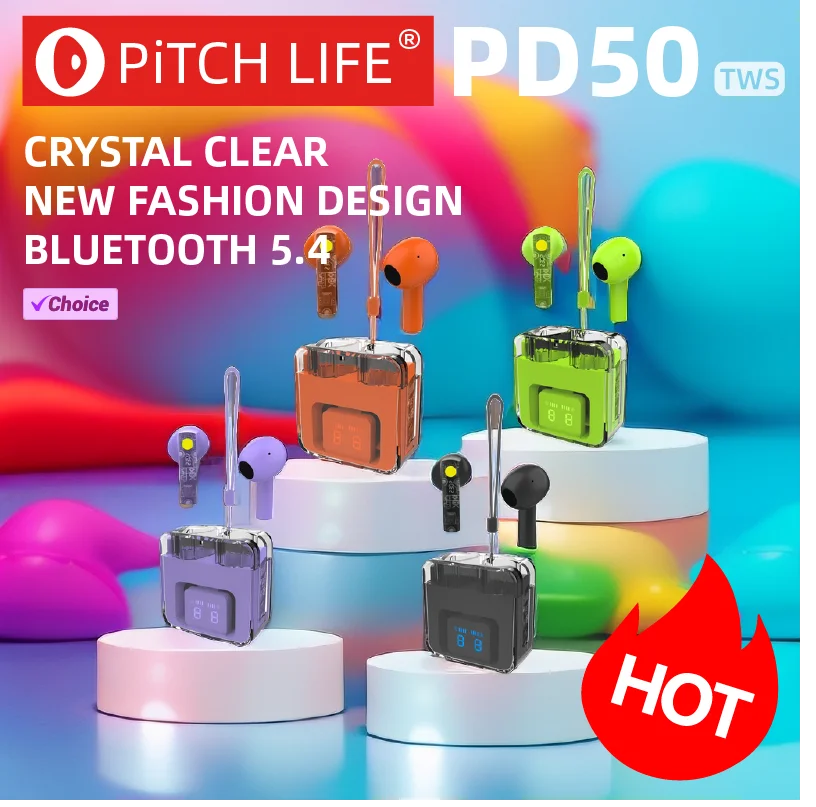 PiTCHLIFE-PD50, Ows, Bluetooth 5,4 Fones Wireless Headset In.Ear Stereo Rausch unterdrückung Sport
