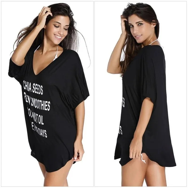 

Summer Beachwear One Size Beach Loose Elasticity Dess Salty Hair Coconut Oil Big Waves Hot Sun Beach Dress