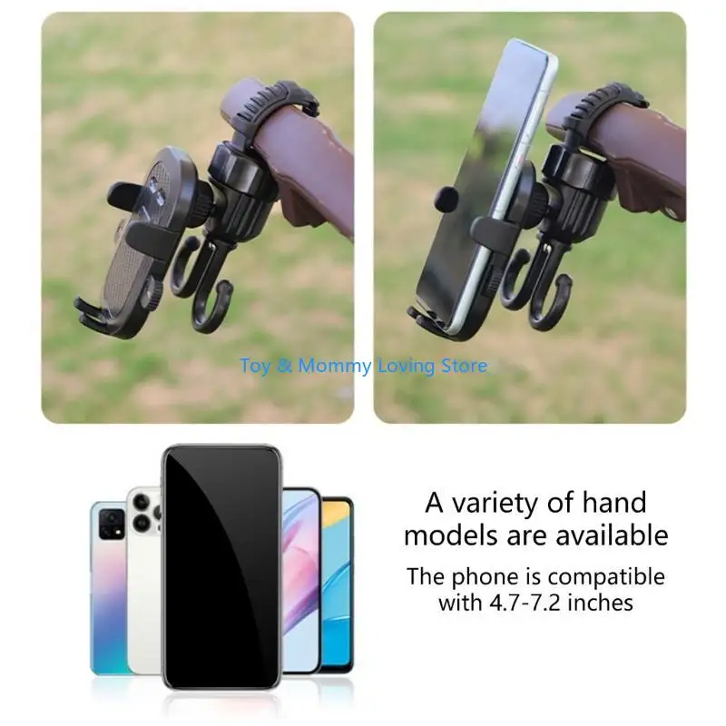 

Регулируемый держатель телефона Y1QF для устройств с диагональю 4,7–7,2 дюйма. Совместимость с различными моделями. Органайзер 2