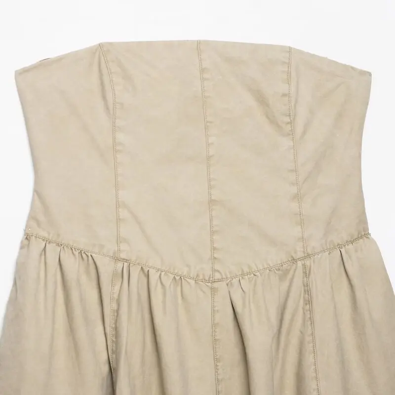 ウォッシュドデニム ロング ワンショルダー チューブトップ ワンピース 新作 秋 2025 レディースファッション カジュアル ノースリーブ スカートスタイル 通勤風