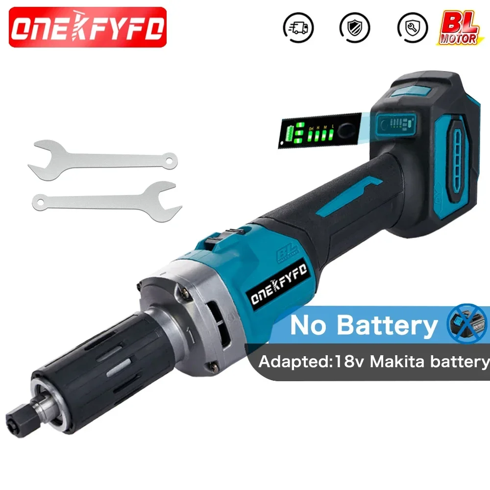 

18V Brushless Draadloze Matrijs Grinder 6MM Elektrisch Graveergereedschap Variabele Snelheid for 18V Makita （No Battery）