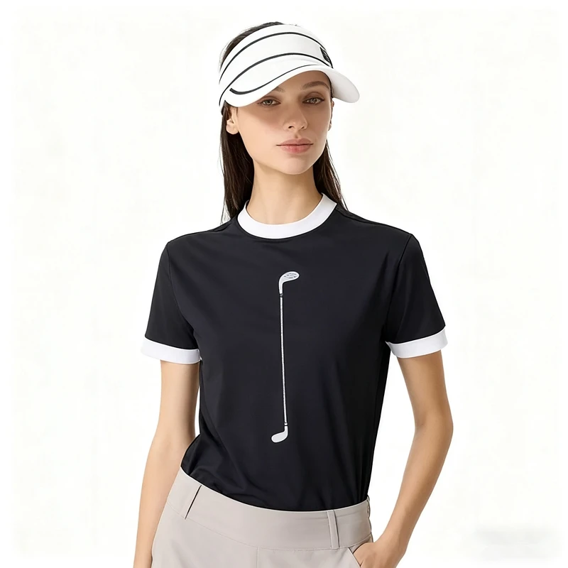 Topi Golf Wanita Model Terbaru, Topi Olahraga Fitness, Topi Fashion dengan Pita Sutra Lepas Pasang, Topi Golf Pelindung Sinar Matahari dan UV, 골프모자
