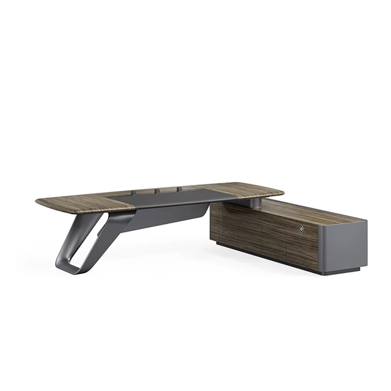 

❀zPengpai Modern L Shape Director Ceo Boss Wooden Workstation Desk Office Furniture Table%