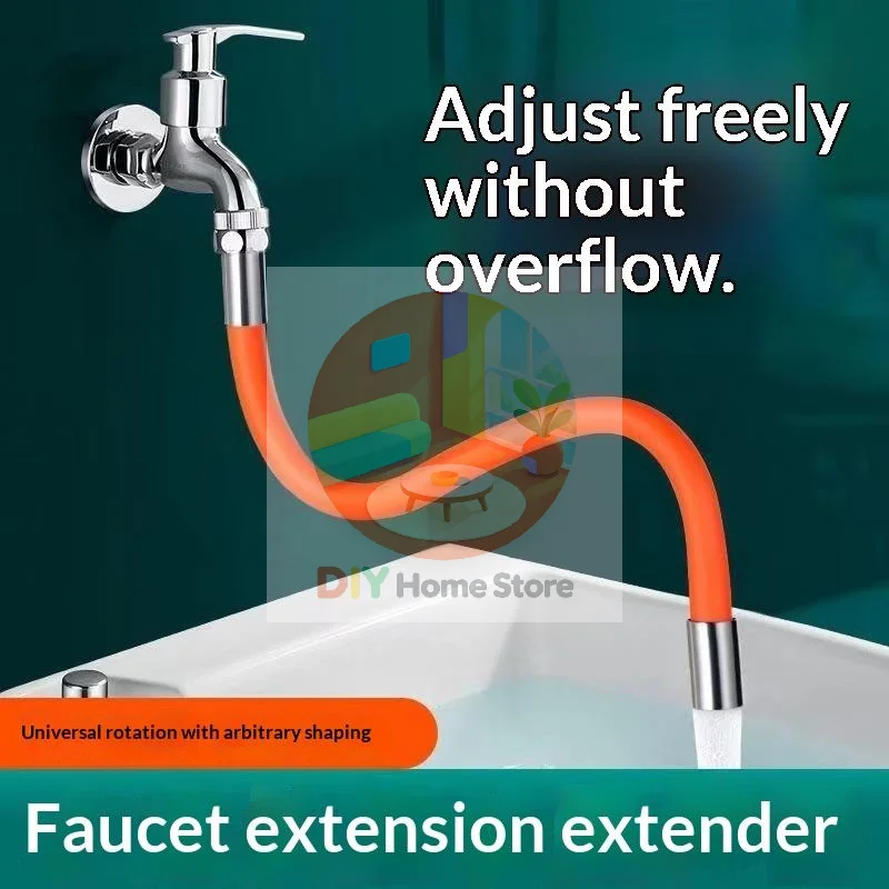 Anti-Splash Silicone Faucet Extender 360 Rotatable Universal Adjustable for Kitchen Sink Bathroom Hand Washing