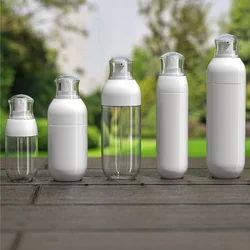 10/30pcs 50/100/120/150ml Spray Bottle Lotion Bottle Sunscreen Hydrating Empty White Plastic Cosmetic Container Portable Travel