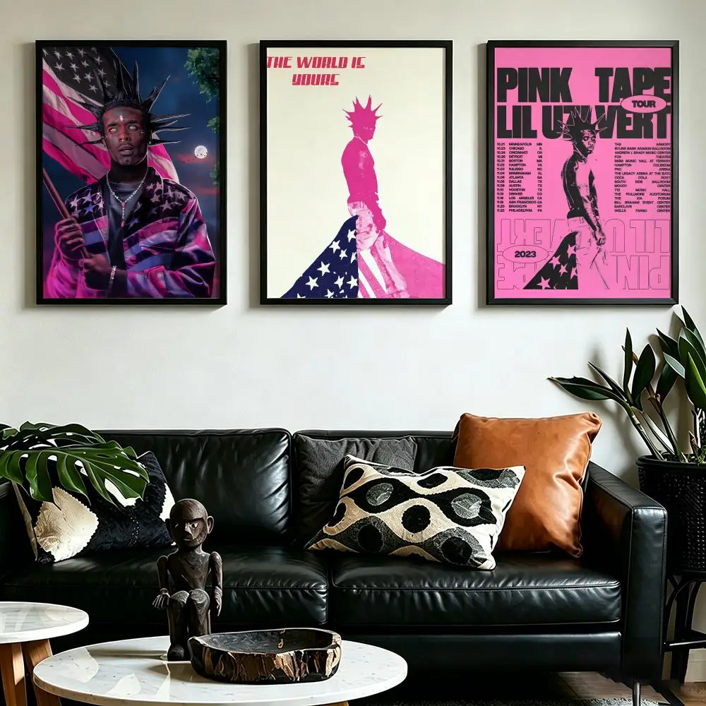 Rapper L-Lil U-Uzi V-Vert Poster HD art, waterproof, sticky wall, home decoration (living room, bedroom, bar), aesthetic