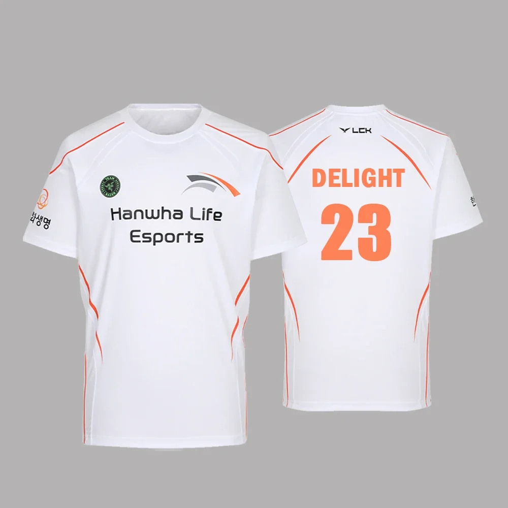 2025 جديد HLE Esports نادي موحد زيوس فايبر جيرسي الأسطوري ألعاب الدوري تي شيرت رياضي ملابس الشارع فضفاضة #1