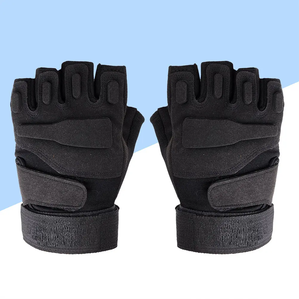 

Дышащие велосипедные перчатки без пальцев, черные, S-размер, ударопрочные, удобные, противоскользящие, влагопоглощающие, для активного отдыха и велоспорта