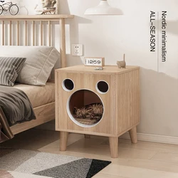 Bedside Table Cat Nest Winter Warm Simple Bedside Small Cabinet Cat Kennel Kennel Small Dual-Use Cabinet Indoor Cat Villa