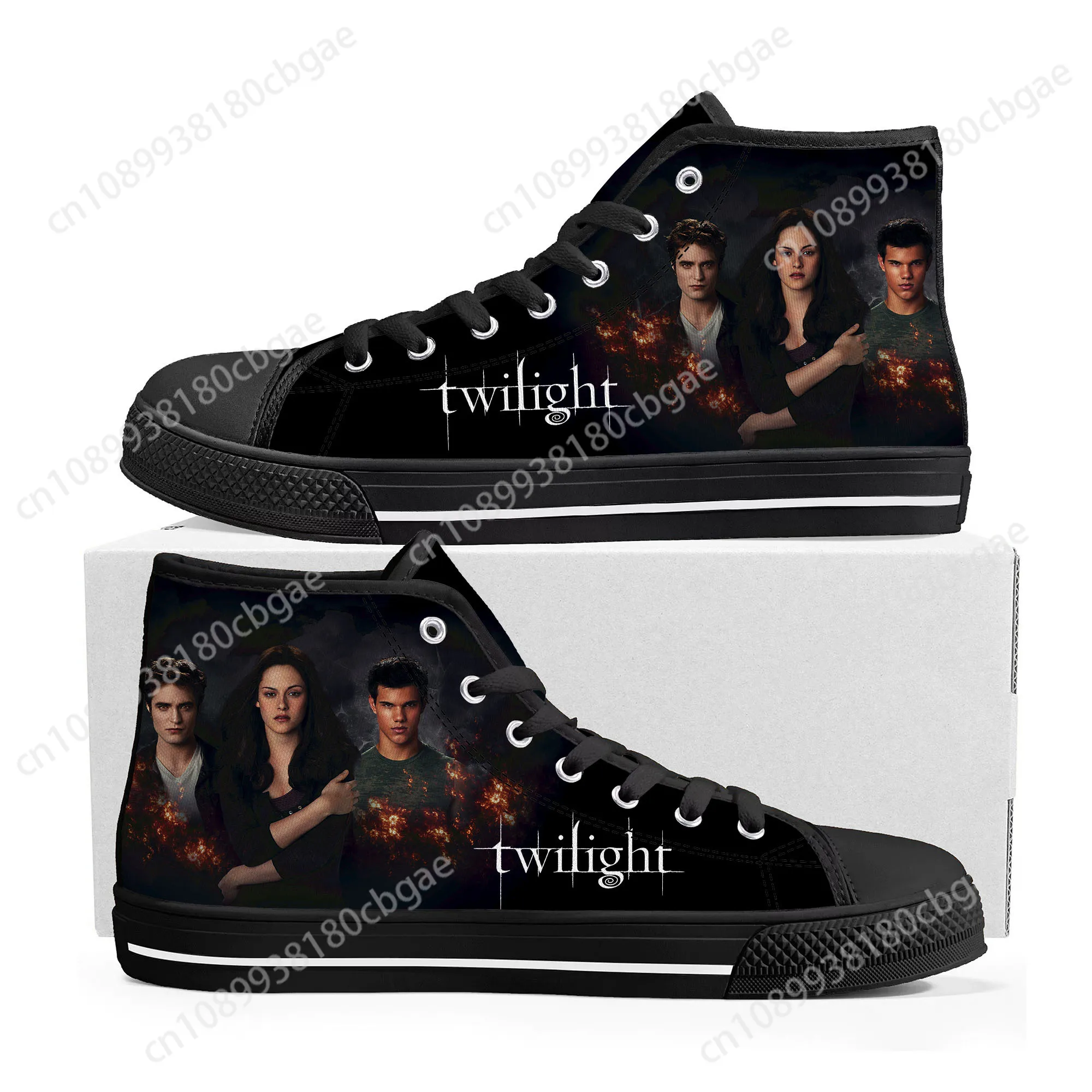 

The Twilight Saga Movie High Top Sneakers Mens Womens Teenager Canvas High Quality Sneaker Casual Custom Shoes Customize Shoe