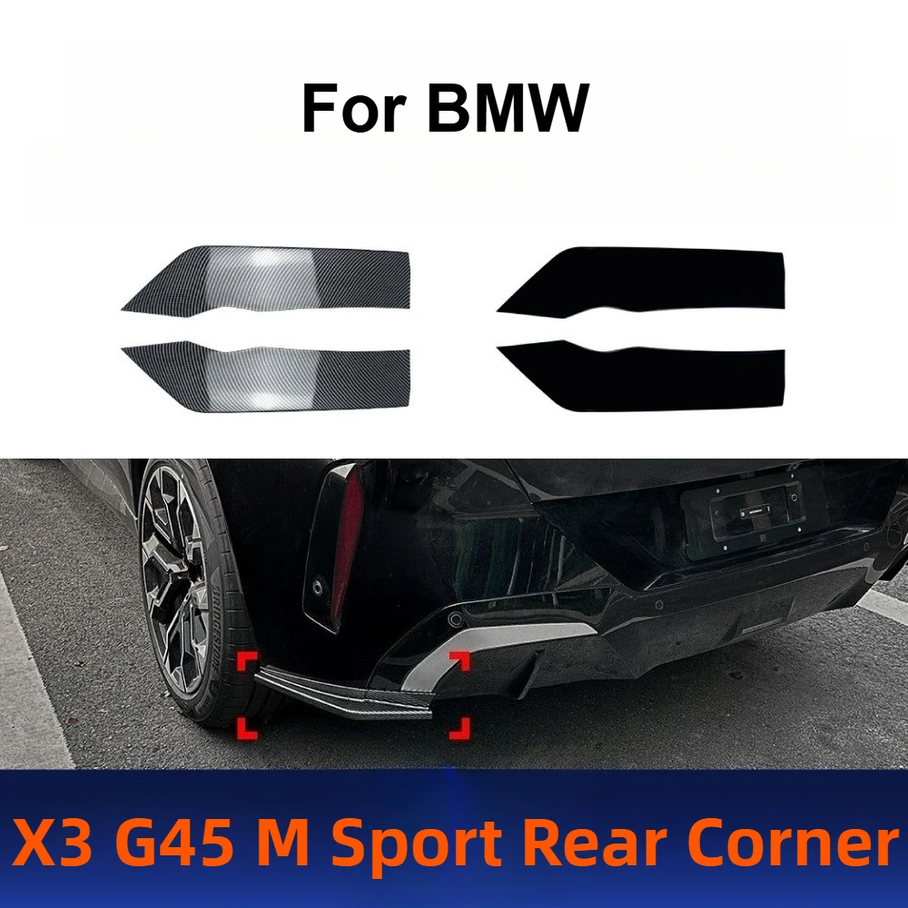 

For BMW X3 G45 M Sport 2025+ Rear Bumper Corner Trim Sticker Tail Corner Protector Carbon Fiber Exterior Tuning Accessory