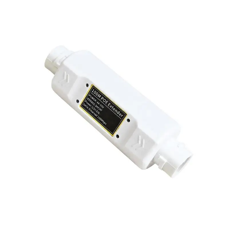 31BA Outdoor Camera Cable Link Unit with 100Mbps Data Transfer, 44V-55V Input, White Housing for Single-Cable Reach and Longer