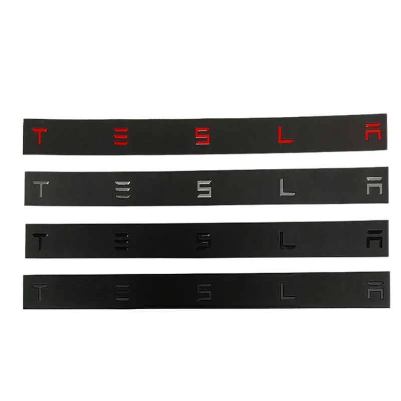 ABS Car Front Hood Rear Trunk Emblem Sticker Decoration for Tesla Model 3 Model S X Y Roadster Auto Exterior Decal Accessories