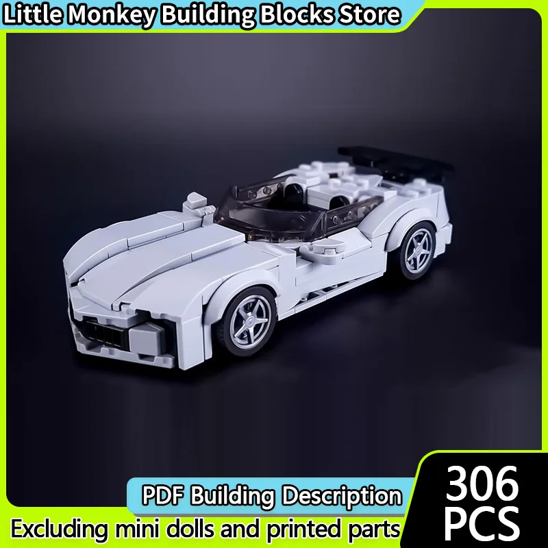 

Модель скоростного гоночного автомобиля MOC, строительные кирпичи, кабриолет, модульная технология, детские праздничные подарки, сборка игрушек, костюм