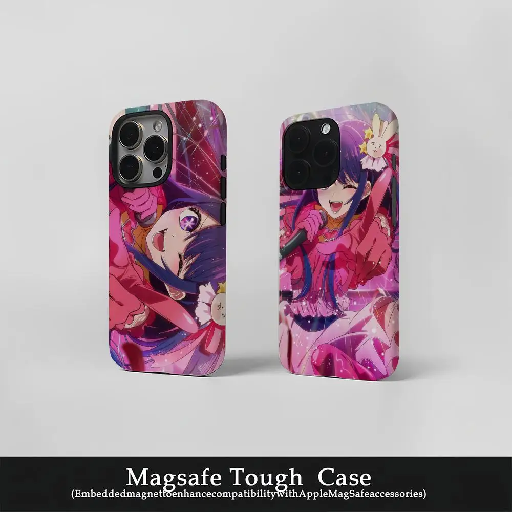 

Ai Hoshino Phone Case Film Korean INS for iPhone 16 15 14 13 12 11 Pro Max Plus Luxury Magnetic Double-layer Cover