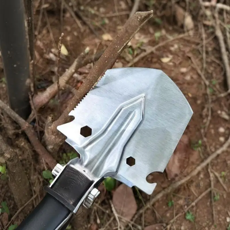 Outdoor Multi-functional Military Shovel - Portable Stainless Steel Camping & Garden Digging Spade, Ideal For Outdoor Adventures