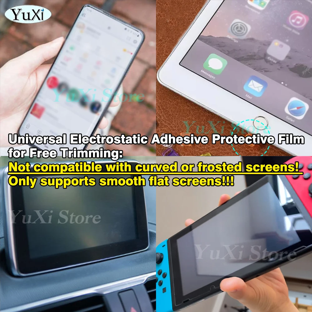 2pcs Universal Screen Protector Films For Phone Tablet GPS LCD Anti-scratch Protective with Cleaning Paper Kit 5/6/7/8/9/10 Inch