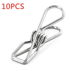 Stainless Steel Clips Clothes Pins Pegs Holders Clothing Clamps Sealing Clip Household Clothespin Clips for Hangers