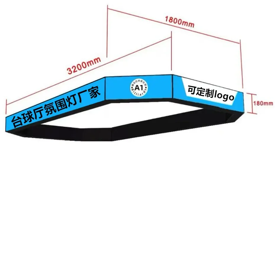 Billiards room atmosphere Billiard back chandelier Strip light Seamless splicing led strip light Billiards room atmosphere light