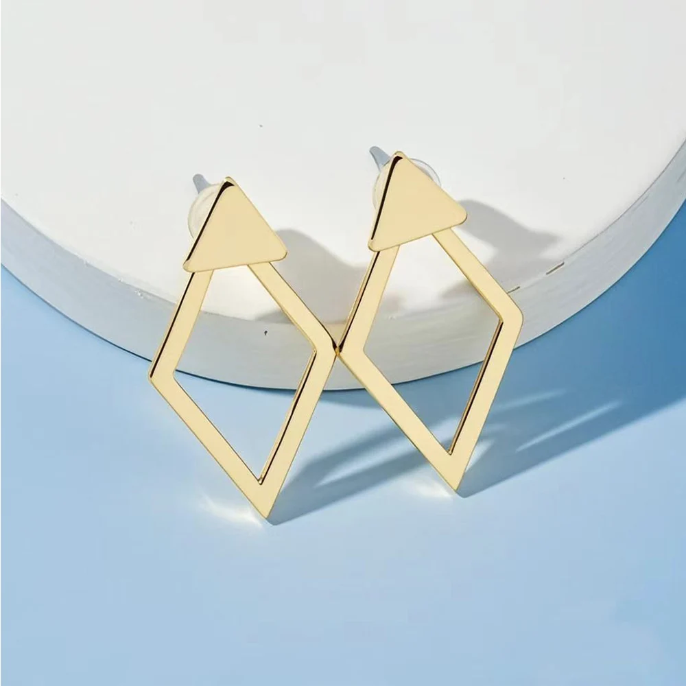 Tiny Geometric Stud Earrings For Women Gold Silver Color Temperament Posting Earrings Daily Wear Girl's Gift image 3