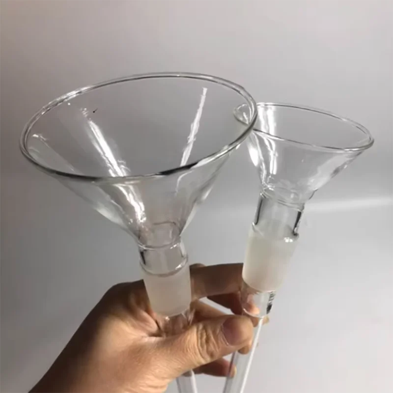 Triangular funnel glass funnel enlarged feeding tube funnel 40mm50mm60mm75mm90mm100mm