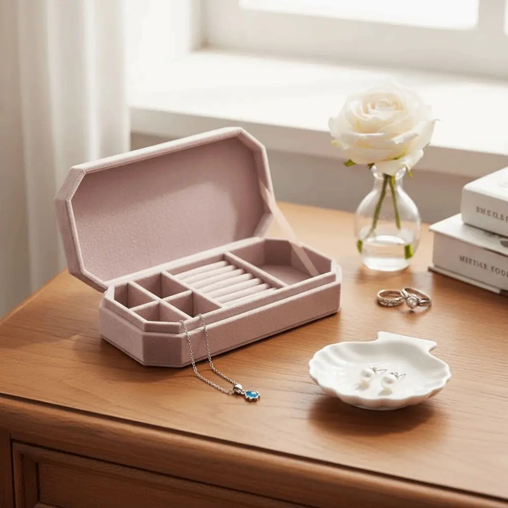 

Rings Necklace Jewelry Packing Bag Bracelet Earrings Organizer Jewelry Storage Case Large Capacity Velvet Jewelry Holder Travel