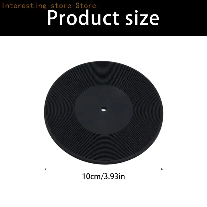 Mini-Schallplattendeck-Pad 10 aus Silikon mit strukturierter Oberseite für Heimmusik 55KC – Detail 6