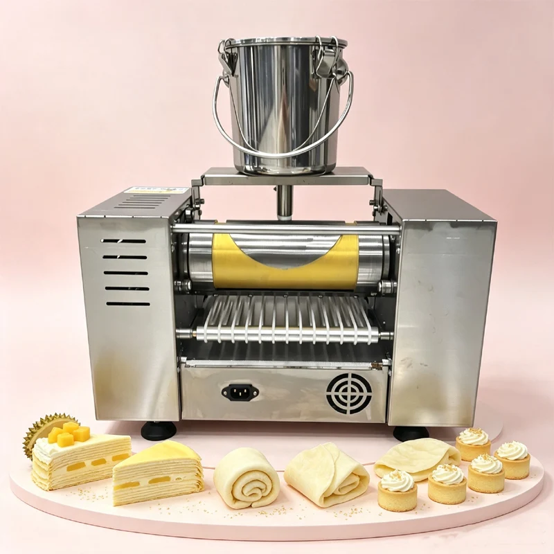 Commercial Melaleuca Egg Crust Machine Fully Automatic Melaleuca Cake Crust Machine Multifunctional Pancake Rolling Pancake Mach