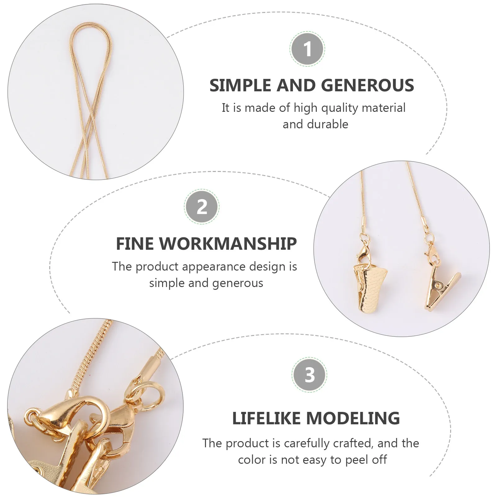 

Регулируемая цепочка-держатель для очков: для повседневного ношения, активного отдыха, защита от пота, надежная фиксация, модный шнурок для очков и солнцезащитных очков