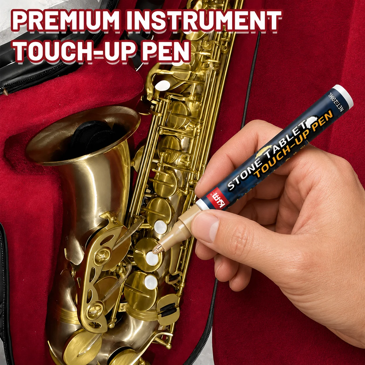 All-in-one Metallic Repair Marker Gold Paint Pen For Brass Instrument Auto Metal Trim Oxidation Scratch Surface Refinishing