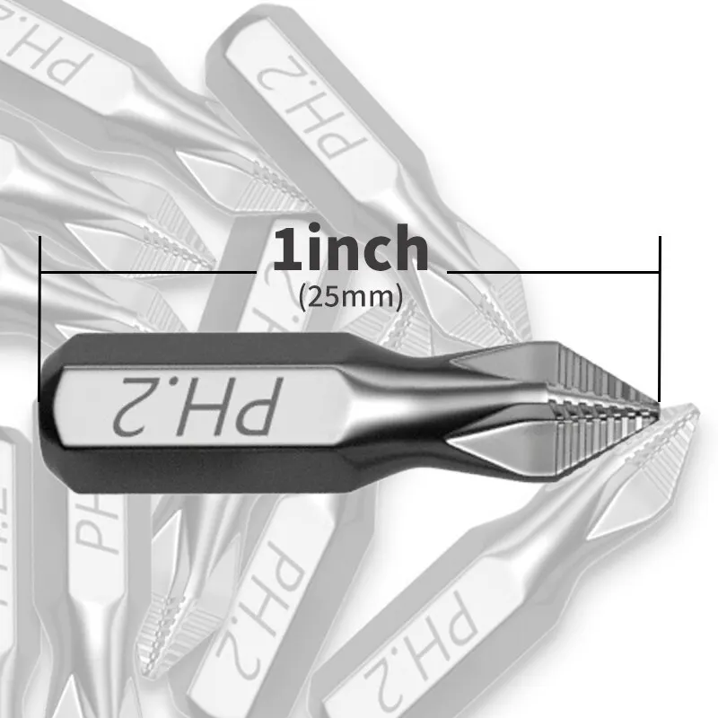 1Inch PH2 Impact Screwdriver Bit - Perfect for Plastic, Wood, and Metal Projects!