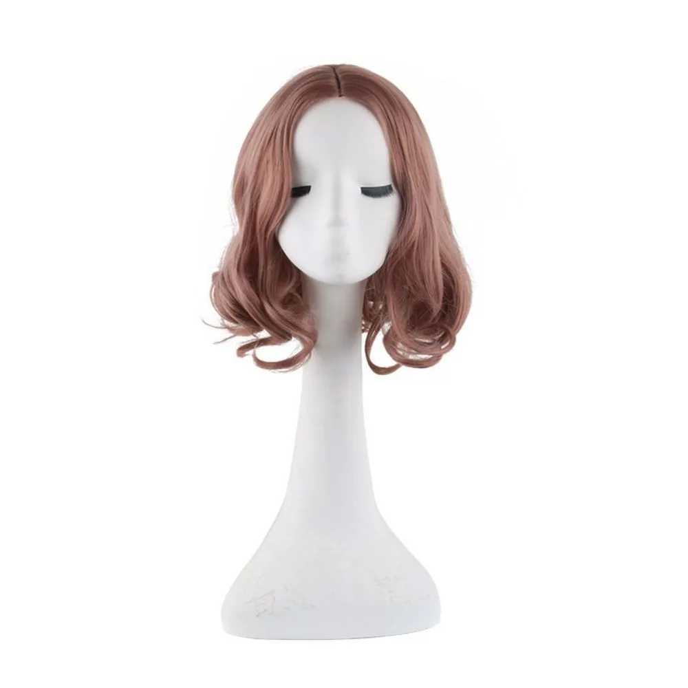 Persona 5 Okumura Haru Cosplay Wig Anime Curly Hair Style High Temp Fiber Breathable Rose Net Cap