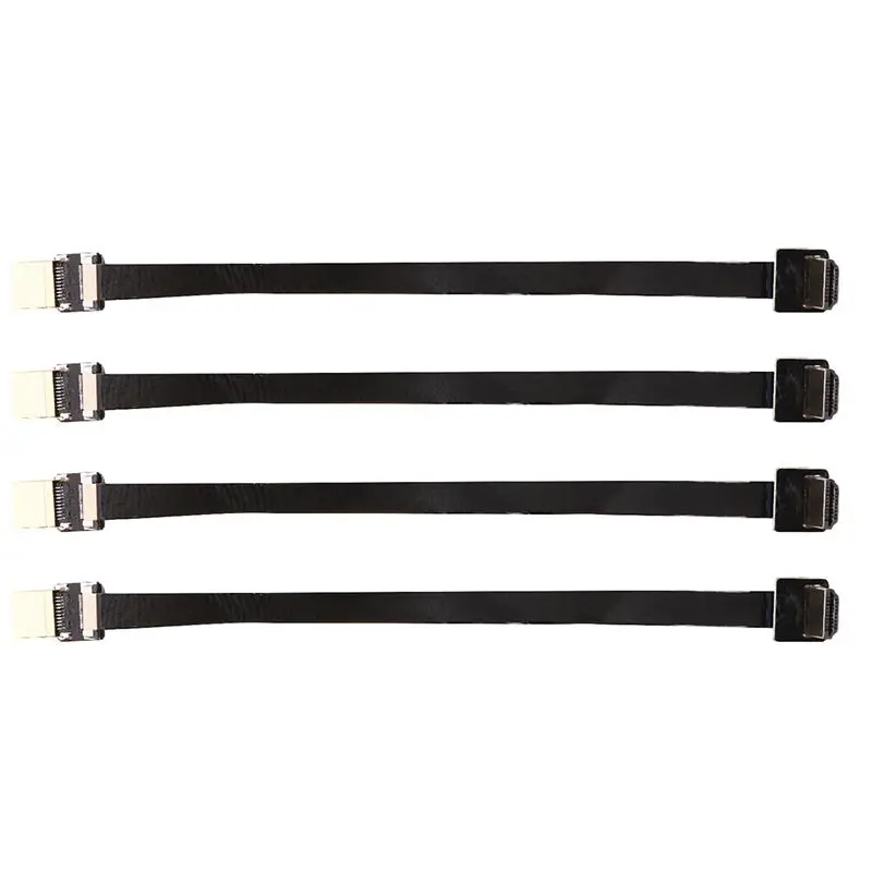 BNVN-4X Fpv Male To Up Angled 90D Male Hdtv Fpc Flat Cable For Fpv Hdtv Multicopter Aerial Photograph 20Cm