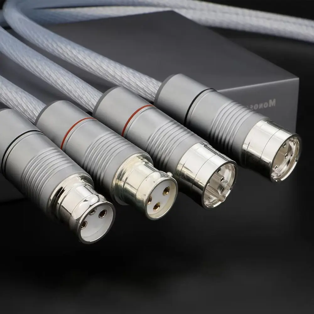 

Пара HiFi XLR-кабель со стрелкой OCC, медный посеребренный разъем XLR, 3-контактный сбалансированный разъем, 12 ядер для усилителя ЦАП, ТВ, автомобильного аудио