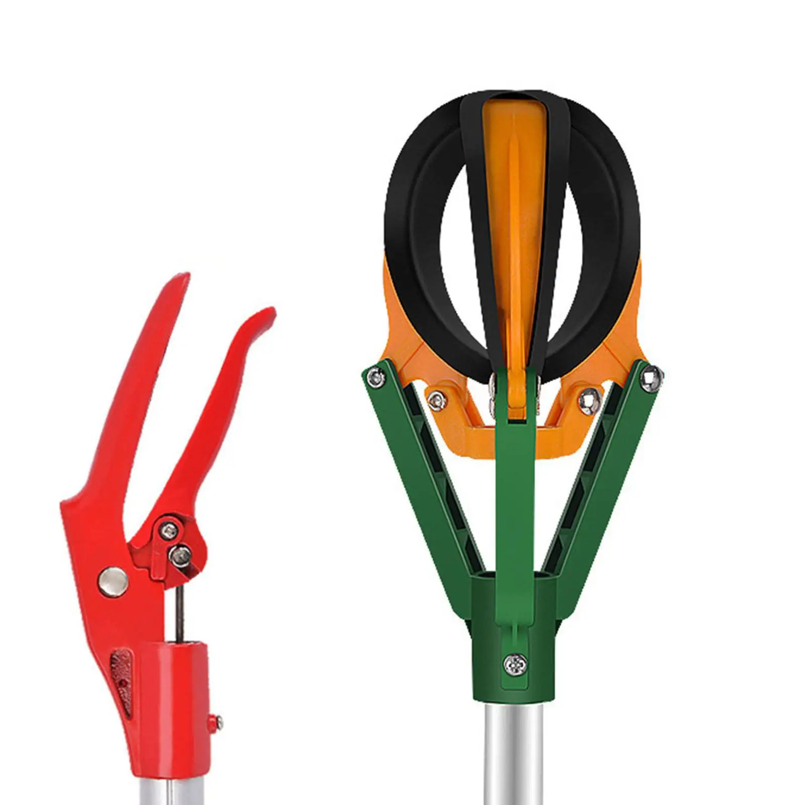 

Совок для сбора фруктов на длинной ручке, инструмент для сбора урожая, захват для фруктов, из алюминиевого сплава, для замены лампочек на высоких потолках, для лимонов