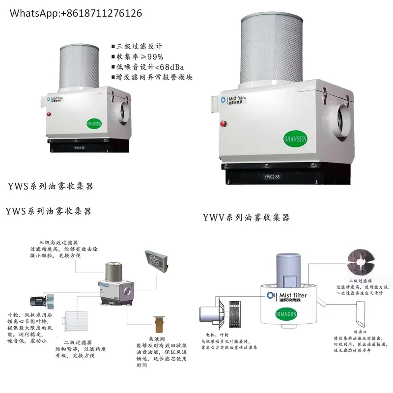 1pcs Shansen CNC Oil Mist Collector and Oil Water Separator for Industrial Machine Tools Efficient Filtration System