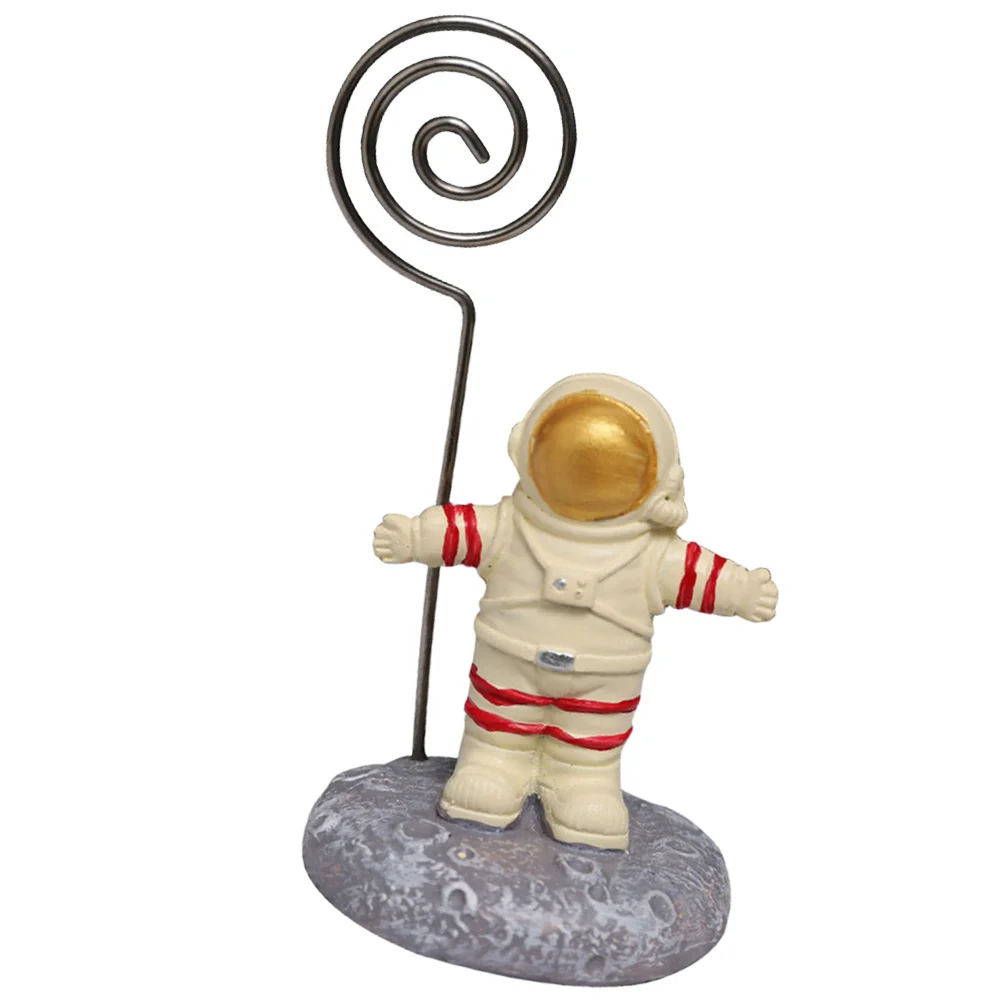 

Astronaut Name Card Golden Memo For Home Office Desktop Use Creative Photo Stand Holder Memo Clip Holder Photo