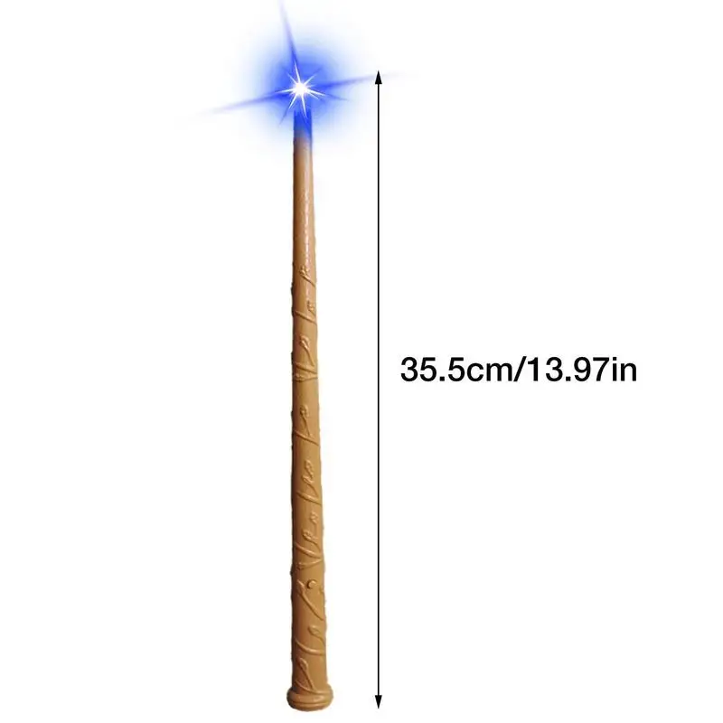 Light Up Magic Witch Wizard Wands Sound Illuminating Toy Wand For Kids Girls Boys Party Costume Cosplay Prop Accessories