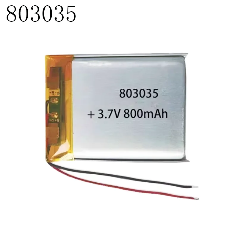 1PCS 803035 3.7V 800mAh polymer lithium battery  For point reading pen, flash shoe, recorder, card, speaker