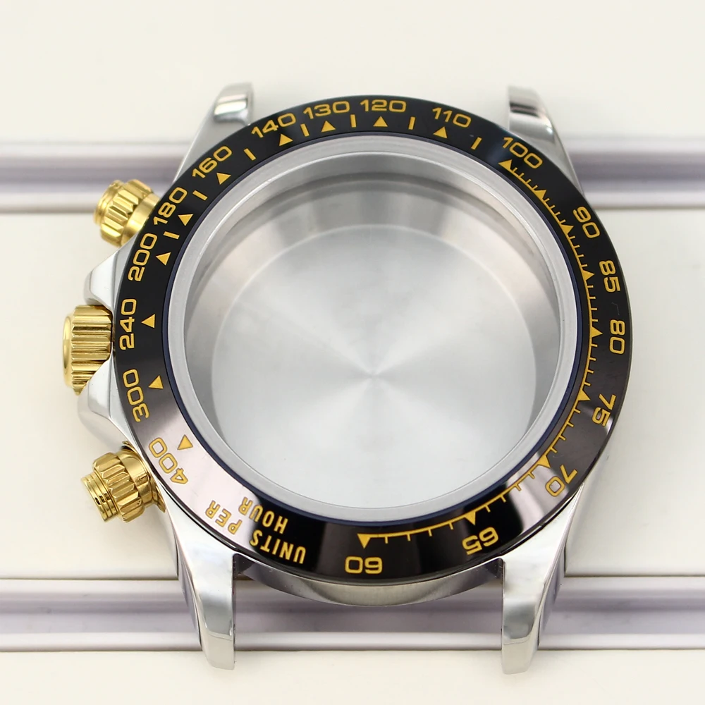 39-mm-Luxus-Uhrengehäuse, Saphirglas, Uhrenzubehör für VK63-Quarzwerke, 29,2-mm-Zifferblatt für Daytona-Reparaturteile – Detail 3