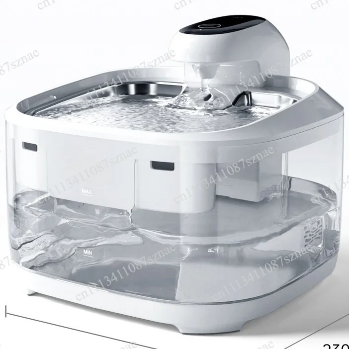 Large Capacity Pet Water Dispenser with Automatic Circulation Filtration, Transparent Cat and Dog Drinking Fountain for Home Use