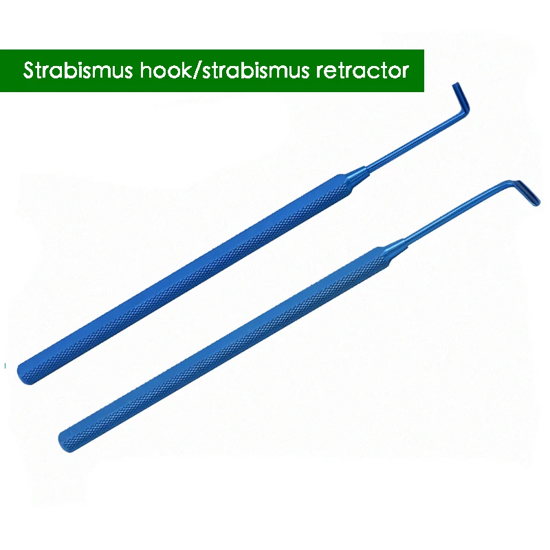 Strabismus Retractor, Eye Retractor com furo, cabeça redonda, sem furo