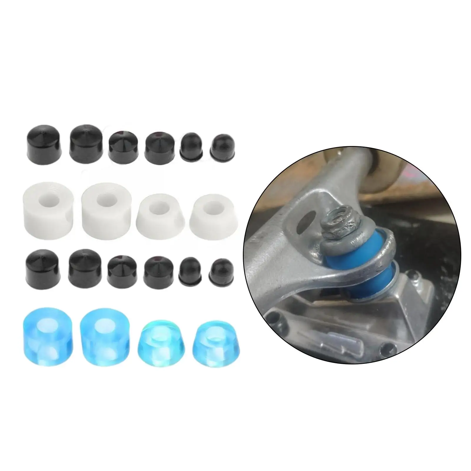 20pcs Skateboard Wheels Kit Bushing Flash PU Roller Skate Wheels for Outdoor