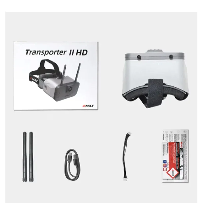 EMAX Transporter II 2 HD FPV نظارات 720 × 1080 4.45 بوصة شاشة هوائي HDZero حملق ل RC FPV سباق الطائرة بدون طيار كوادكوبتر